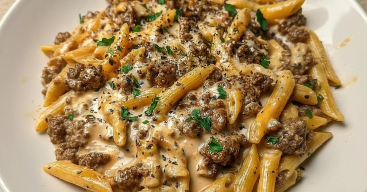 The Ultimate High Protein Creamy Beef Pasta for Busy Nights