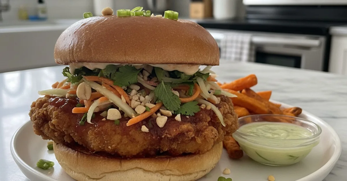 The Ultimate Thai Fried Chicken Sandwich: Crispy Perfection!