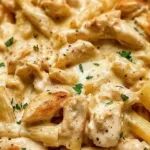 your new favorite quick and delicious creamy ricotta chicken pasta featured