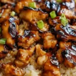 your new favorite quick healthy honey bbq chicken rice featured