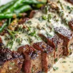 The Ultimate Garlic Butter Steak with Parmesan Cream Sauce 6 the ultimate garlic butter steak with parmesan cream sauce featured