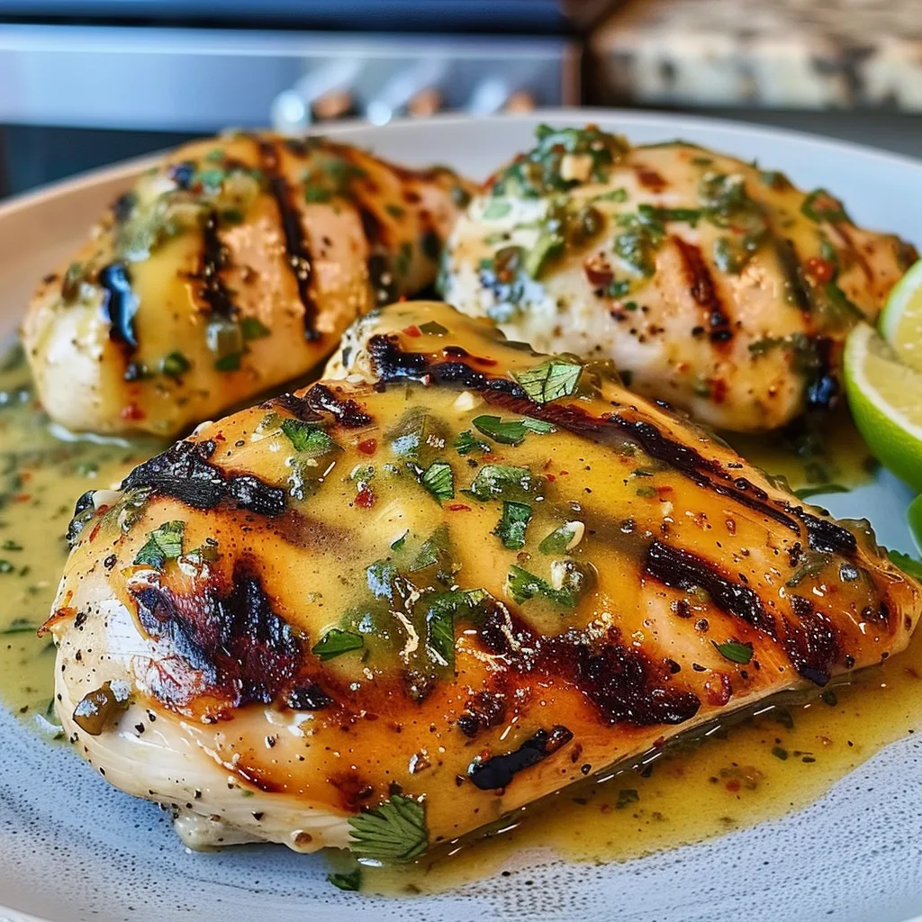 Grilled Salsa Verde Pepper Jack Chicken Recipe