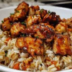 Honey BBQ Chicken Rice That Is Irresistible Comfort Meal Flavorful