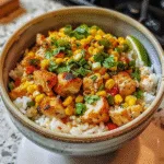 Street Corn Chicken Rice Bowl