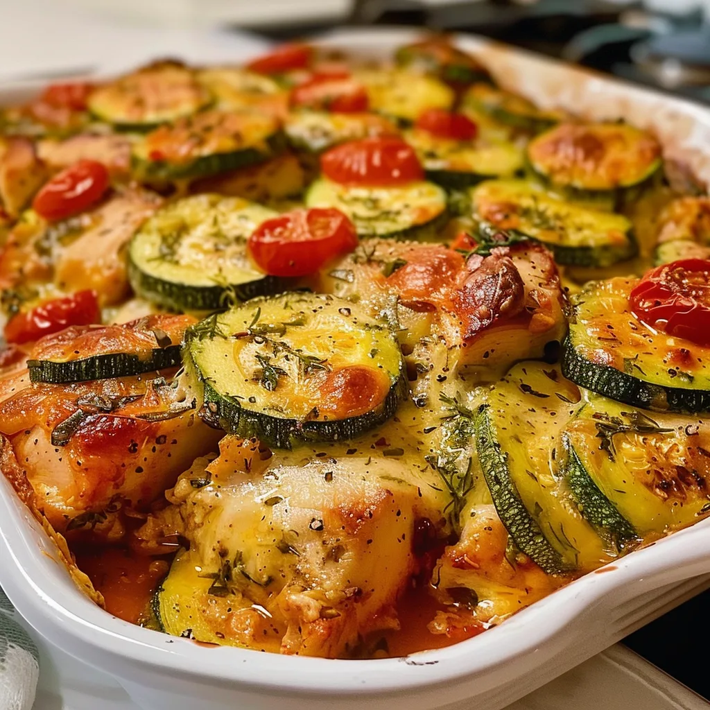 The Comforting Mediterranean Chicken Zucchini Bake You'll Want Every Week!