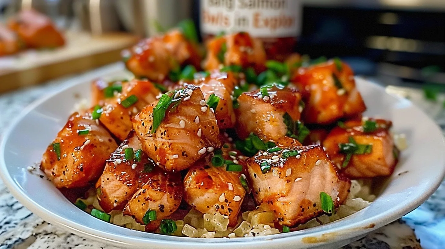 Bang Bang Salmon Bites Bowls That'll Make You Forget Takeout 5 Recipe image