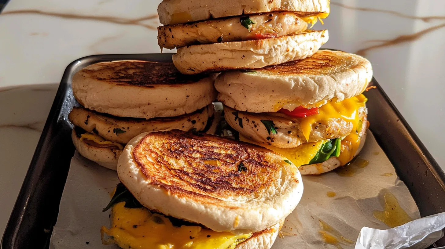 The Ultimate Chicken and Egg Freezer Breakfast Sandwiches