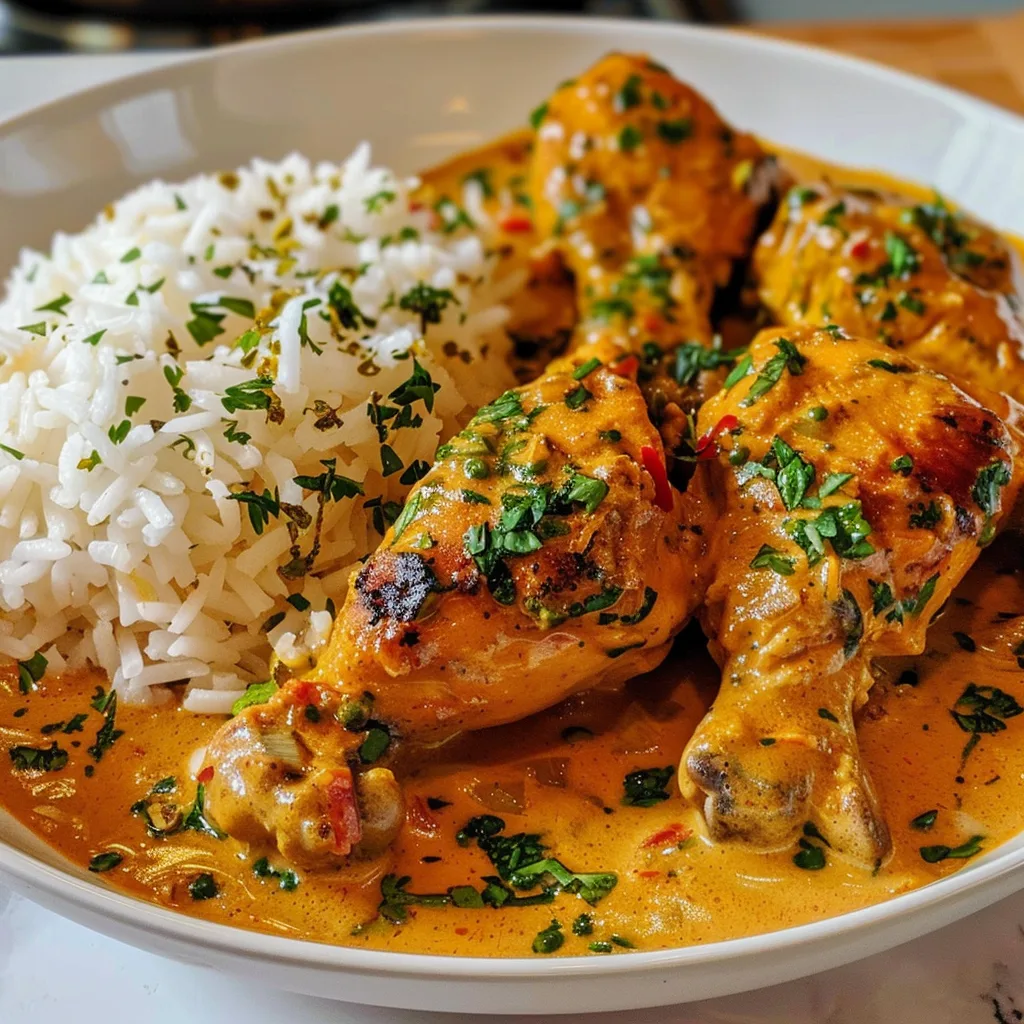 Creamy Paprika Chicken with Rice