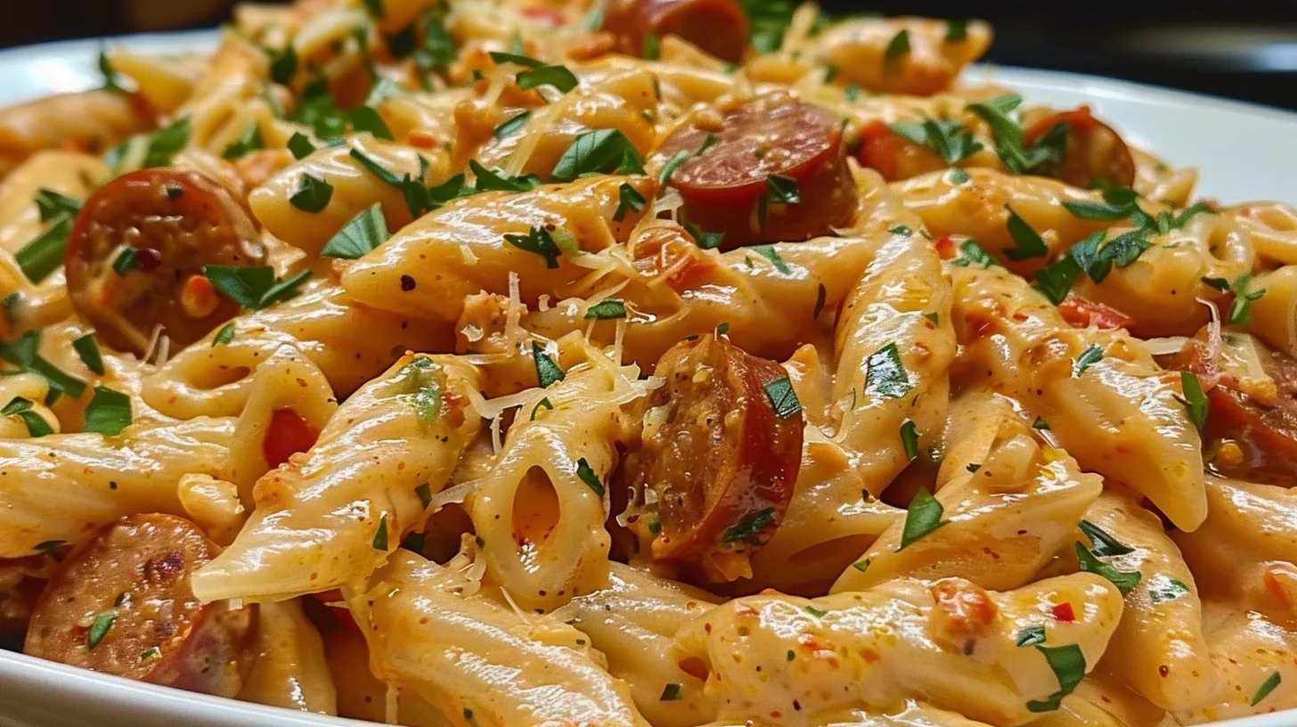 This Creamy Spicy Cajun Sausage Pasta Will Save Your Weeknights 5 Recipe image