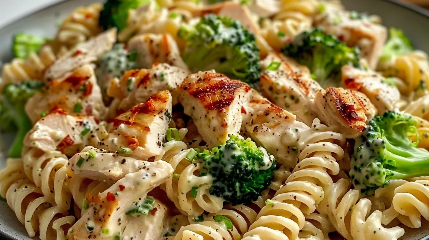 The Perfect High Protein Rotisserie Chicken Broccoli Pasta