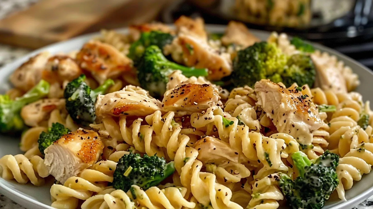 The Perfect High Protein Rotisserie Chicken Broccoli Pasta 5 Recipe image