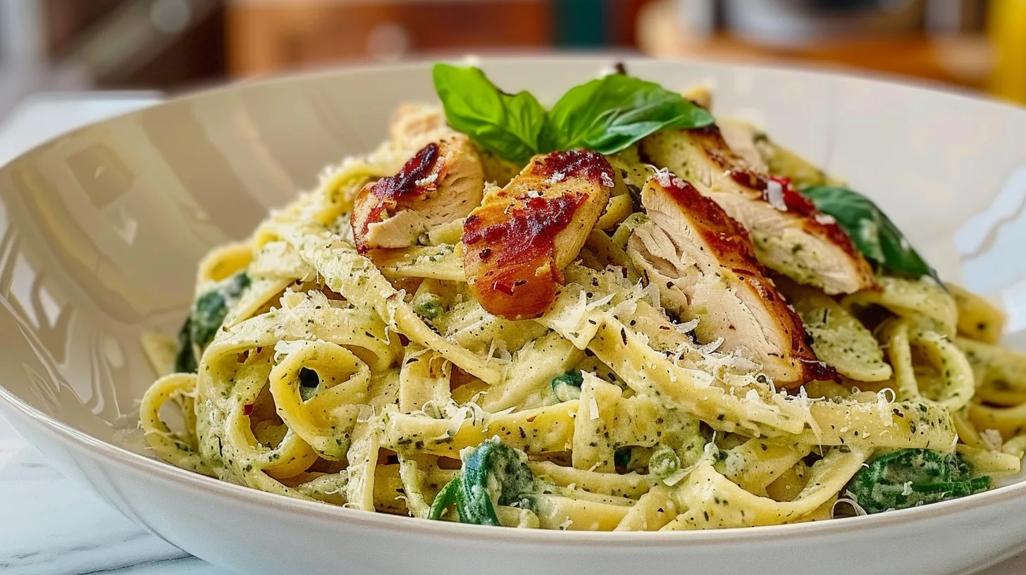 This Light Pesto Pasta with Chicken Will Be Your New Go-To
