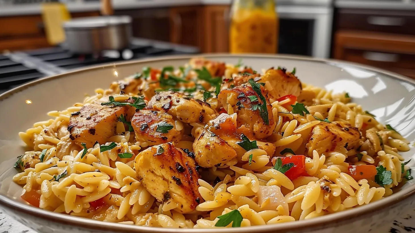 The Ultimate One Pot Cajun Chicken Alfredo Orzo You’ll Crave