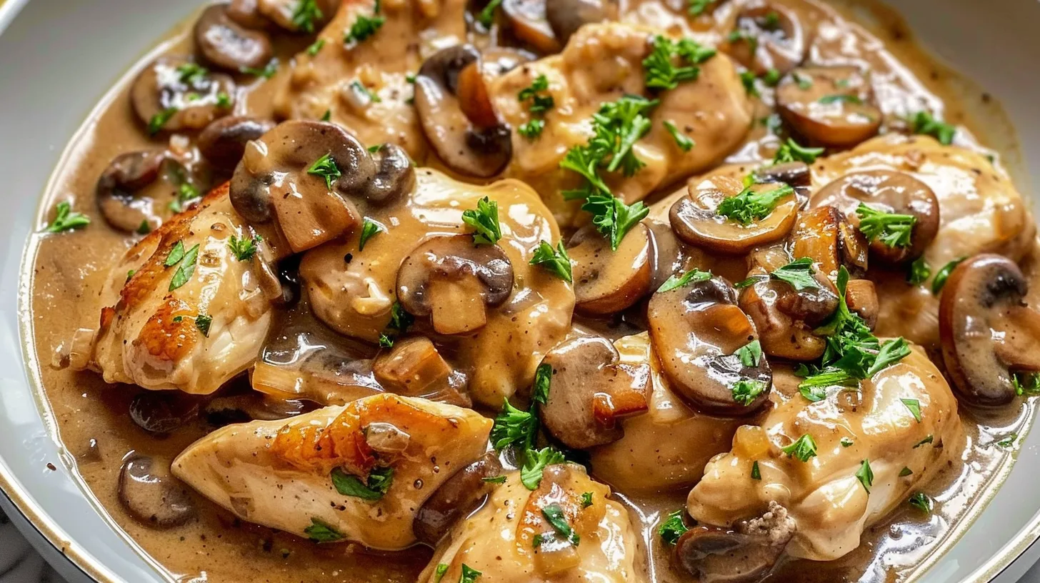 The Perfect Skillet Chicken with Mushroom Wine Sauce Recipe 4 Recipe image